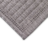 Trans-Ocean Liora Manne Malibu Simple Border Casual Indoor/Outdoor Power Loomed 88% Polypropylene/12% Polyester Rug Charcoal 7'10" x 9'10"