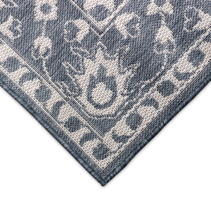 Trans-Ocean Liora Manne Malibu Kashan Casual Indoor/Outdoor Power Loomed 88% Polypropylene/12% Polyester Rug Slate 7'10" x 9'10"
