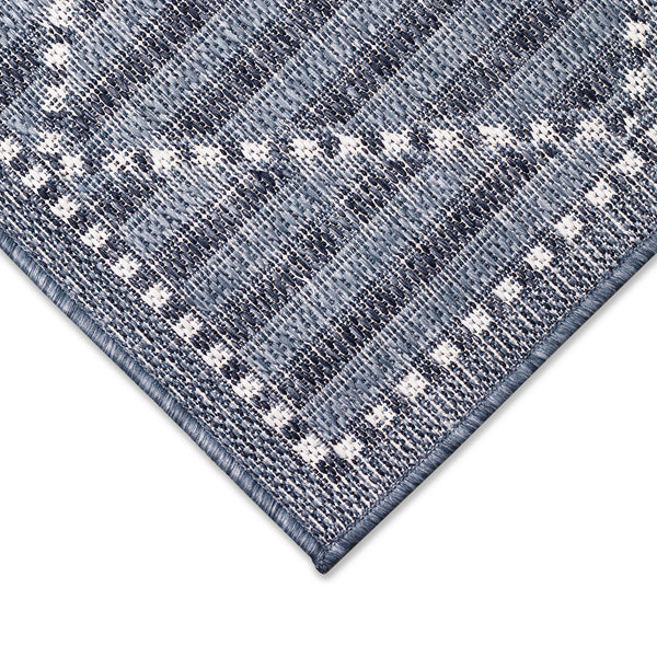 Trans-Ocean Liora Manne Malibu Checker Diamond Casual Indoor/Outdoor Power Loomed 88% Polypropylene/12% Polyester Rug Navy 7'10" x 9'10"