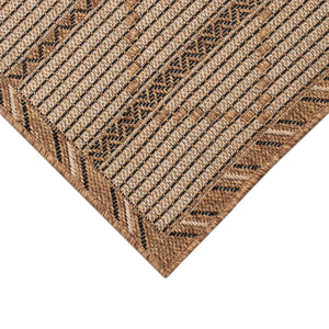 Trans-Ocean Liora Manne Monterey Delicate Diamond  Indoor/Outdoor Power Loomed 91% Polypropylene/9% Polyester Rug Black 7'10" x 9'10"