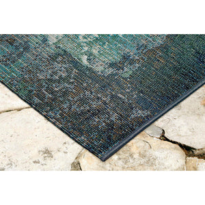Trans-Ocean Liora Manne Marina Kermin Casual Indoor/Outdoor Power Loomed 75% Polypropylene/25% Polyester Rug Blue 8'10" x 11'9"