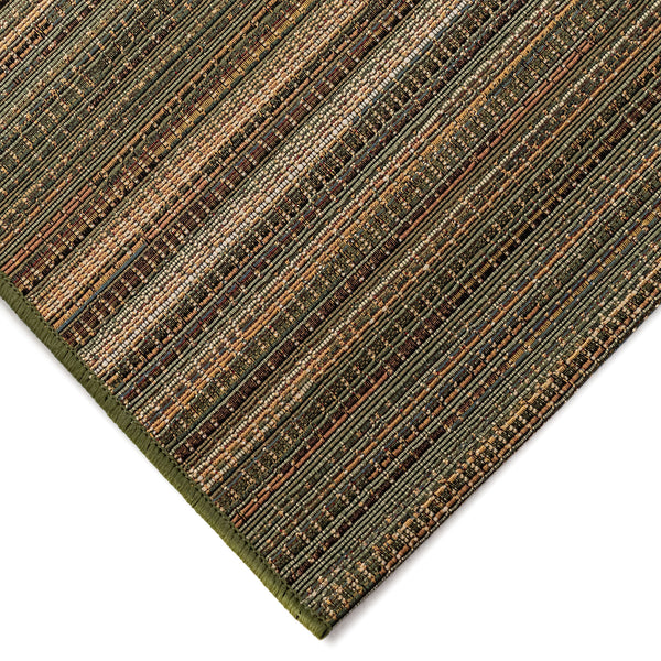 Trans-Ocean Liora Manne Marina Stripes Casual Indoor/Outdoor Power Loomed 75% Polypropylene/25% Polyester Rug Green 7'10" x 9'10"