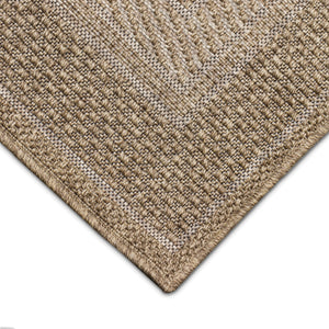 Trans-Ocean Liora Manne Orly Border Casual Indoor/Outdoor Power Loomed 100% Polypropylene Rug Natural 7'10" x 9'10"