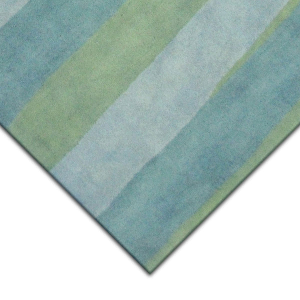 Trans-Ocean Liora Manne Piazza Stripes Contemporary Indoor Hand Tufted 100% Wool Pile Rug Sea Breeze 8'3" x 11'6"