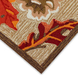 Trans-Ocean Liora Manne Ravella Falling Leaves Casual Indoor/Outdoor Hand Tufted 70% Polypropylene/30%Acrylic Rug Natural 8'3" x 11'6"