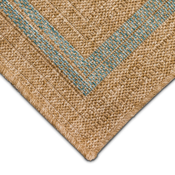 Trans-Ocean Liora Manne Sahara Multi Border Casual Indoor/Outdoor Power Loomed 91% Polypropylene/9% Polyester Rug Aruba 7'10" x 9'10"