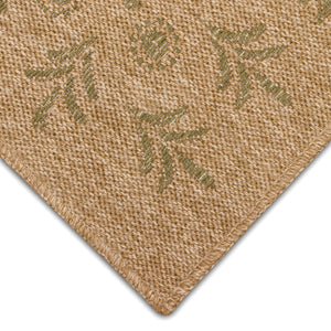 Trans-Ocean Liora Manne Sahara Block Print Border Casual Indoor/Outdoor Power Loomed 91% Polypropylene/9% Polyester Rug Green 7'10" x 9'10"