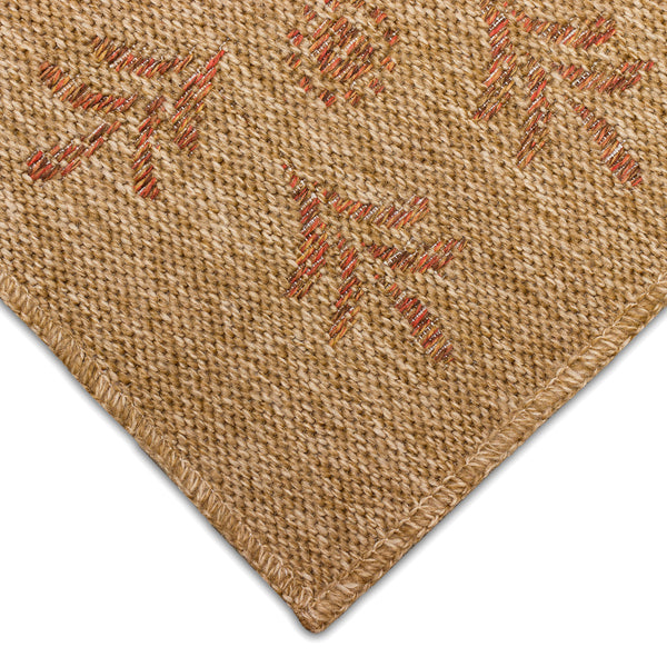 Trans-Ocean Liora Manne Sahara Block Print Border Casual Indoor/Outdoor Power Loomed 91% Polypropylene/9% Polyester Rug Terracotta 7'10" x 9'10"