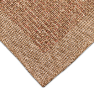 Trans-Ocean Liora Manne Sahara Texture Border Casual Indoor/Outdoor Power Loomed 91% Polypropylene/9% Polyester Rug Terracotta 7'10" x 9'10"