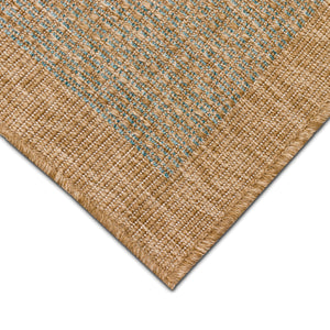 Trans-Ocean Liora Manne Sahara Texture Border Casual Indoor/Outdoor Power Loomed 91% Polypropylene/9% Polyester Rug Aruba 7'10" x 9'10"