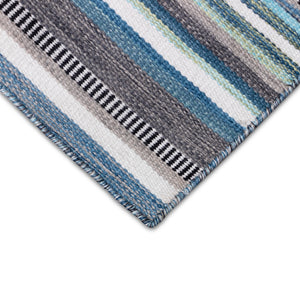 Trans-Ocean Liora Manne Sonoma Malibu Stripe Casual Indoor/Outdoor Hand Woven 100% Polyester Rug Seascape 8'3" x 11'6"
