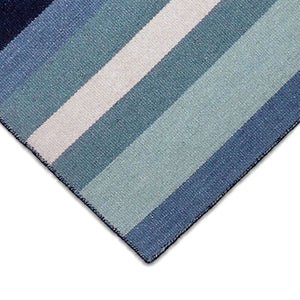 Trans-Ocean Liora Manne Sorrento Tribeca Classic Indoor/Outdoor Hand Woven 100% Polyester Rug Water 8'3" x 11'6"