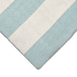 Trans-Ocean Liora Manne Sorrento Rugby Stripe Classic Indoor/Outdoor Hand Woven 100% Polyester Rug Water 8'3" x 11'6"