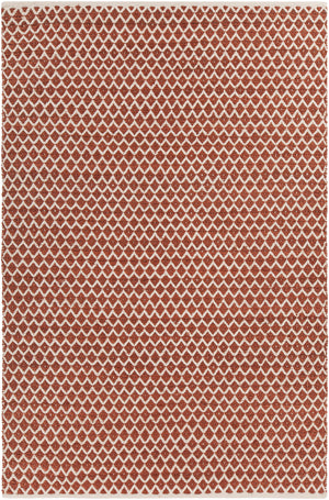 Chandra Rugs Costa 60% Jute + 40% Cotton Hand-Woven Contemporary Rug Rust/White 7'9 x 10'6