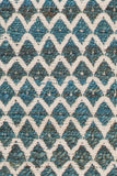 Chandra Rugs Costa 60% Jute + 40% Cotton Hand-Woven Contemporary Rug Blue/White 7'9 x 10'6