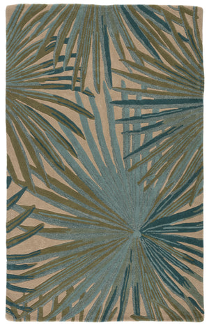 Jaipur Living Palmetto Handmade Floral Blue/ Green Area Rug (8'X11')