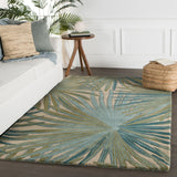 Jaipur Living Coastal Seaside Collection COS33 Palmetto 100% Wool Handmade Tropical Floral Rug RUG152302