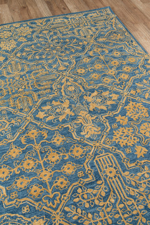 Momeni Cosette COS-1 Hand Tufted Traditional Oriental Indoor Area Rug Blue 9'6" x 13'6" COSETCOS-1BLU96D6