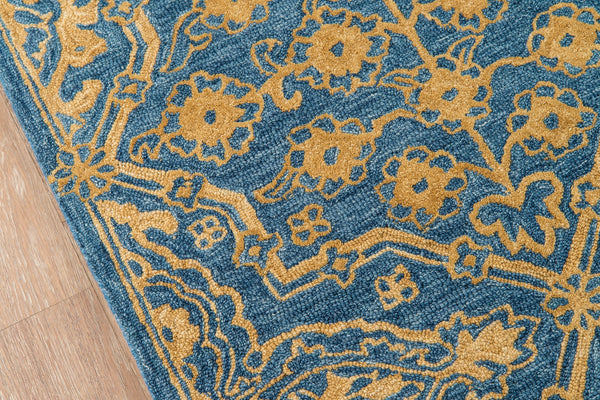 Momeni Cosette COS-1 Hand Tufted Traditional Oriental Indoor Area Rug Blue 9'6" x 13'6" COSETCOS-1BLU96D6
