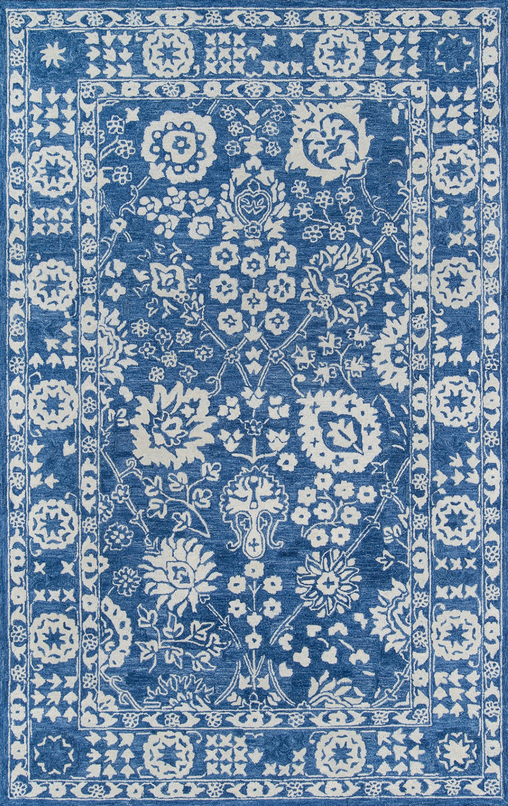 Momeni Cosette COS-3 Hand Tufted Traditional Oriental Indoor Area Rug Blue 9'6" x 13'6" COSETCOS-3BLU96D6