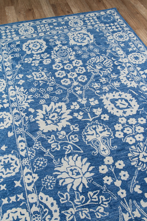 Momeni Cosette COS-3 Hand Tufted Traditional Oriental Indoor Area Rug Blue 9'6" x 13'6" COSETCOS-3BLU96D6