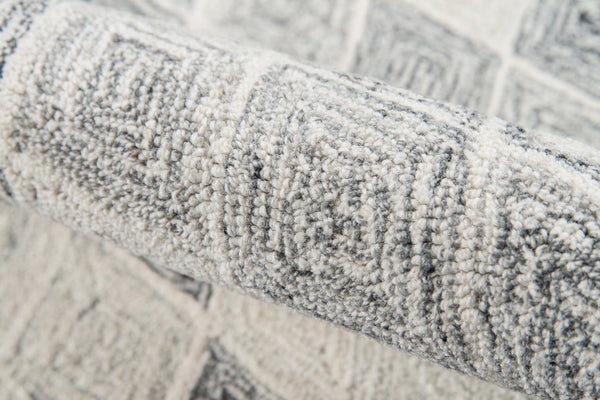 Momeni Cortland CRT-4 Hand Tufted Contemporary Geometric Indoor Area Rug Grey 8' x 10' COURTCRT-4GRY80A0