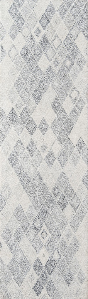Momeni Cortland CRT-4 Hand Tufted Contemporary Geometric Indoor Area Rug Grey 8' x 10' COURTCRT-4GRY80A0