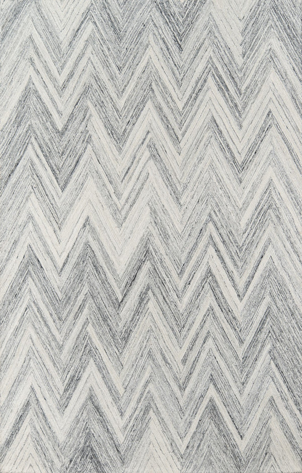 Momeni Cortland CRT-5 Hand Tufted Contemporary Chevron Indoor Area Rug Grey 8' x 10' COURTCRT-5GRY80A0