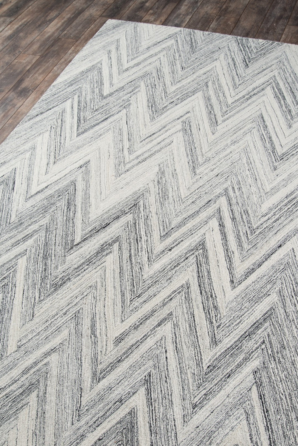 Momeni Cortland CRT-5 Hand Tufted Contemporary Chevron Indoor Area Rug Grey 8' x 10' COURTCRT-5GRY80A0