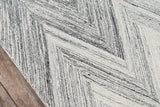 Momeni Cortland CRT-5 Hand Tufted Contemporary Chevron Indoor Area Rug Grey 8' x 10' COURTCRT-5GRY80A0