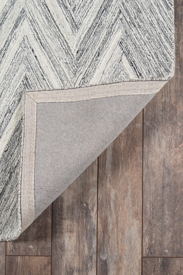 Momeni Cortland CRT-5 Hand Tufted Contemporary Chevron Indoor Area Rug Grey 8' x 10' COURTCRT-5GRY80A0