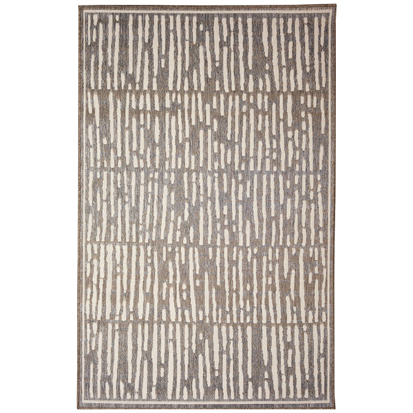 Trans-Ocean Liora Manne Cove Bamboo Casual Indoor/Outdoor Power Loomed 100% Polypropylene Rug Grey 7'10" x 9'10"