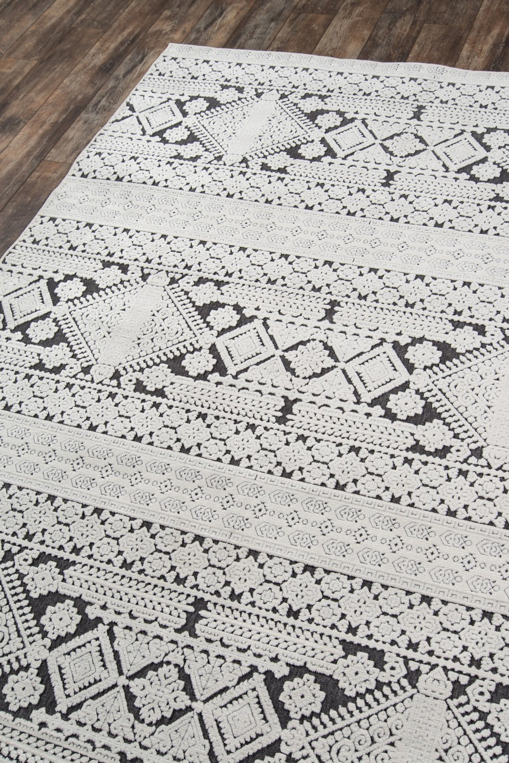 Momeni Covington COV-1 Machine Made Traditional Fair Isle Design Indoor Area Rug Charcoal 9'3" x 12'6" COVINCOV-1CHR93C6