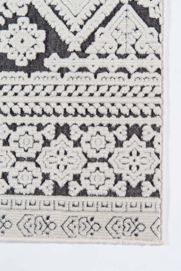 Momeni Covington COV-1 Machine Made Traditional Fair Isle Design Indoor Area Rug Charcoal 9'3" x 12'6" COVINCOV-1CHR93C6