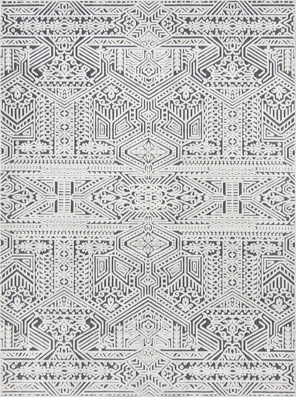 Momeni Covington COV-4 Machine Made Traditional Fair Isle Design Indoor Area Rug Charcoal 9'3" x 12'6" COVINCOV-4CHR93C6