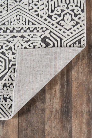 Momeni Covington COV-4 Machine Made Traditional Fair Isle Design Indoor Area Rug Charcoal 9'3" x 12'6" COVINCOV-4CHR93C6