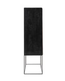 Rustika Cabinet 2 Doors in Mindi, Plywood, Recycled Boat Wood & Iron with Rustic Boat Wood & Nordic Black Finish