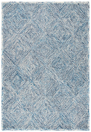 Capri 207  Hand Tufted 100% Wool Pile Rug Ivory / Blue