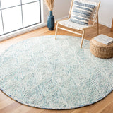 Capri 213 Hand Tufted 100% Wool Pile  Rug Blue / Ivory 100% Wool Pile CPR213M-7R