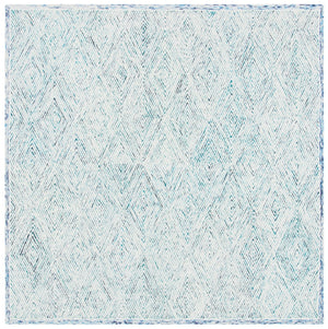 Capri 213 Hand Tufted 100% Wool Pile  Rug Blue / Ivory 100% Wool Pile CPR213M-7SQ