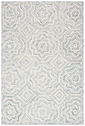 Capri 215  Hand Tufted 100% Wool Pile Rug Beige / Blue