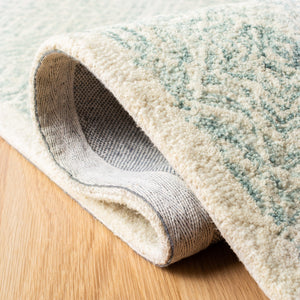 Capri 215  Hand Tufted 100% Wool Pile Rug Blue / Ivory