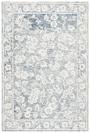 Capri 216  Hand Tufted 100% Wool Pile Rug Blue / Ivory