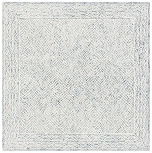 Capri 217 Hand Tufted 100% Wool Pile  Rug Ivory / Blue 100% Wool Pile CPR217A-7SQ