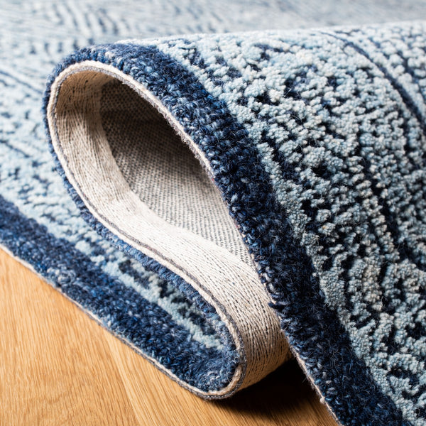 Capri 217 Hand Tufted 100% Wool Pile  Rug Navy 100% Wool Pile CPR217N-5