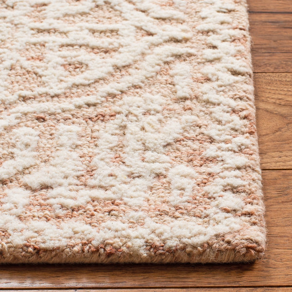 Capri 613  Hand Tufted 80% Wool, 20% Cotton Rug Rust / Ivory