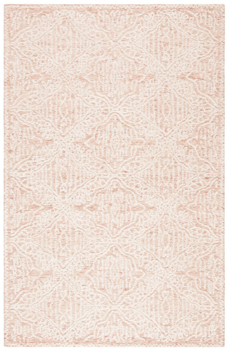 Capri 613  Hand Tufted 80% Wool, 20% Cotton Rug Rust / Ivory