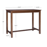 Claridge 36 inch Counter Height Pub Table, Rustic Brown