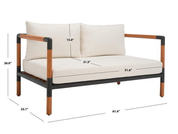 Safavieh Tommy Metal And Wood Patio Sofa CPT1030A