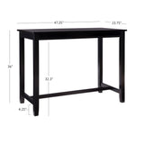 Claridge 36 inch Counter Height Pub Table, Black